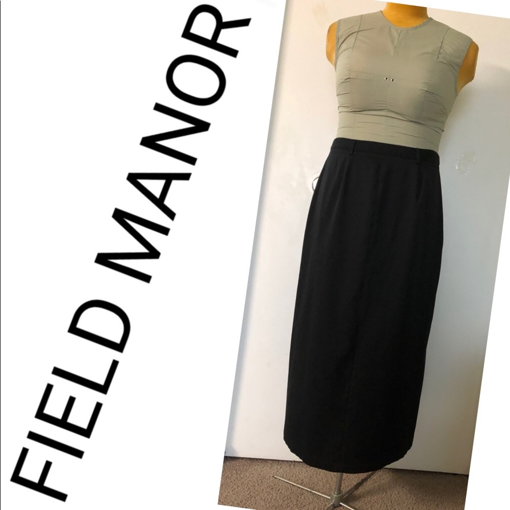🎷Field Manor Skirt Sz 14🌹Slit Back🌟Made Canada
